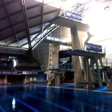 Diving boards at Sheffield's Ponds Forge