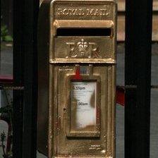 Unofficial gold postbox