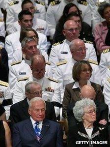 People attending memorial service
