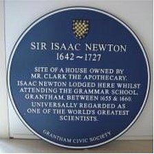 Sir Isaac Newton Plaque