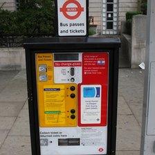 A bus ticket vending machine