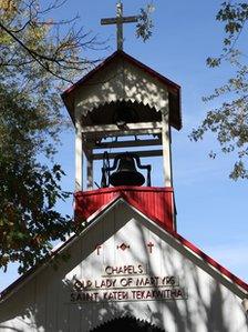 Exterior of the chapel to Kateri Tekakwitha at the Shrine of Our Lady of Martyrs in Auriesville