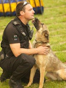 Gwent Police dog and handler