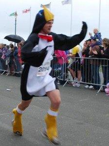 Henry Evans competing in the Plymouth half marathon