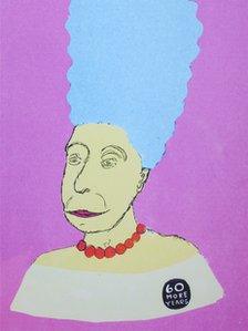 The Queen as Marge Simpson