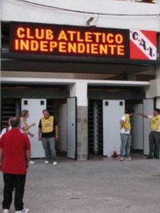 Stewards at Independiente's ground