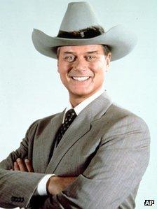 In this 1981 file photo originally provided by CBS, Larry Hagman, is shown in character as JR Ewing from Dallas