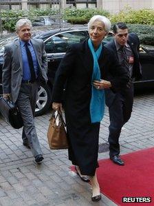 IMF chief Christine Lagarde in Brussels, 26 November