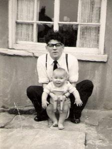 Bernard as a baby with his father