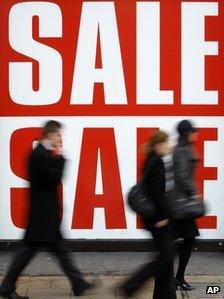 A sale sign in central London