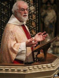 The Archbishop of Canterbury Dr Rowan Williams delivers his final sermon at Canterbury Cathedral on 30 December