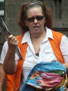 Lindsay Sandiford arrives at court on 7 January