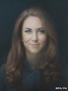 Portrait of the Duchess of Cambridge at the National Portrait Gallery in London.