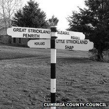 Fingerpost sign