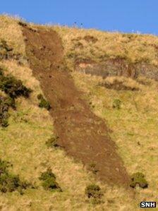 Landslip St Cyrus beach