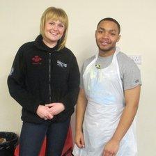 Prince's Trust team leader Jayde Day with Tyrone Stanley