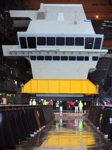 The bridge section of HMS Queen Elizabeth