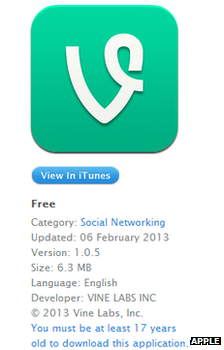 Vine app store screenshot