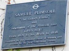 Blue plaque to Samuel Plimsoll