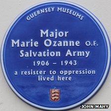 Blue plaque for Marie Ozanne unveiled in Guernsey