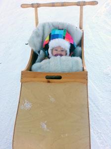 Baby in sledge