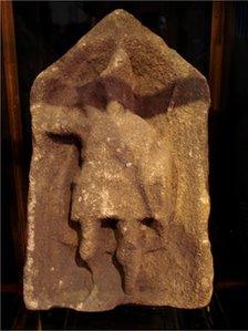 Sudeley Castle handout photo of a Roman stone relief of a Cotswold deity which has been missing for over 100 years.