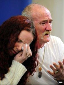 File photo dated 16/5/2012 of Mick Philpott and wife Mairead speak to the media at Derby Conference Centre, Derby