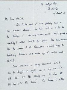 Letter written by Francis Crick to his son in March 1953