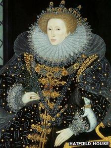 Queen Elizabeth I, The 'Ermine' Portrait - attributed to Nicolas Hilliard, 1585 Copyright: The Marquess of Salisbury, Hatfield House