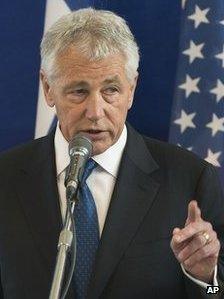 The US Defence Secretary, Chuck Hagel