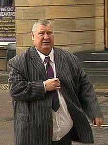 Dave McLuckie arriving at Newcastle Crown Court