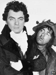 Rowan Atkinson and Tony Robinson in Blackadder