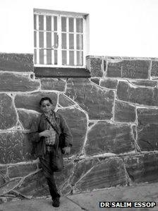 Dr Essop at Robben Island in 1997