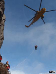 The RAF rescue helicopter