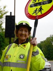 Lollipop lady Beryl Newton