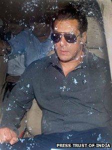 Salman Khan leaving court on 24 July 2013