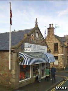 Sheridan's butcher on Ballater's main street