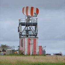 Old radar tower at Guernsey Airport