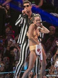 Miley Cyrus and Robin Thicke