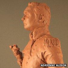 A scale model of a proposed statue of Sir Isaac Brock