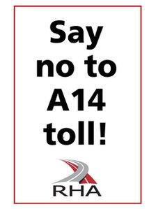 RHA anti-toll campaign sticker