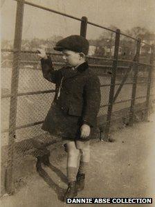 Dannie Abse as a young boy in Roath Park, Cardiff