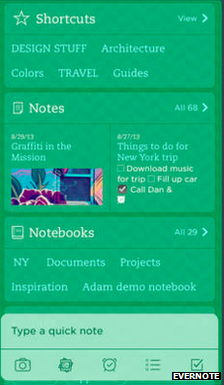 Evernote iPhone app