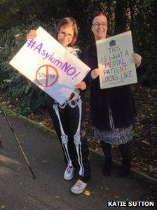 Protesters at Thorpe Park