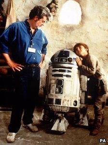 George Lucas and Jake Lloyd