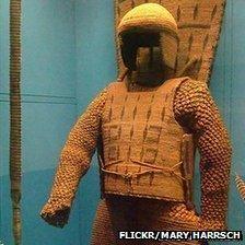 A suit of coconut armour in the American Museum of Natural History