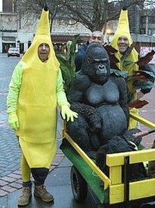 Men in banana suits