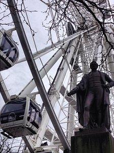 The big wheel at Piccadilly Gardens