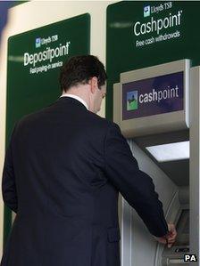 George Osborne at cash point