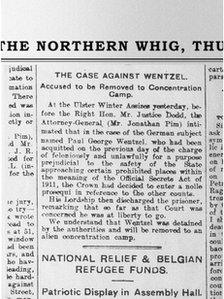 The Northern Whig outlines the case against Wentzel